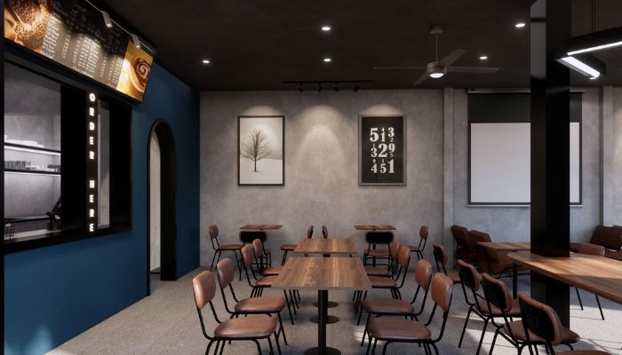 Top Giải Pháp Cải Tạo Quán Cafe Nhỏ Tiết Kiệm Chi Phí 2025 4 Trang trí tường tranh treo sáng tạo