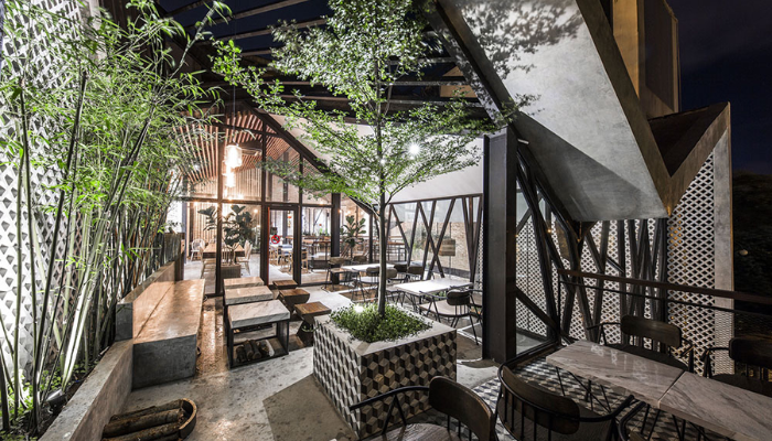 Quán cà phê phong cách công nghiệp