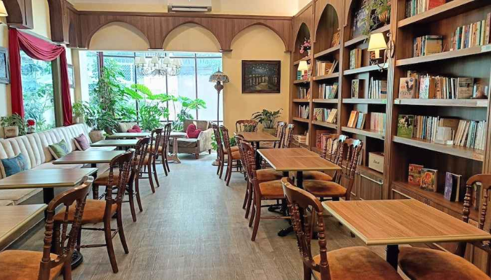 Thiết kế quán cà phê kết hợp sách