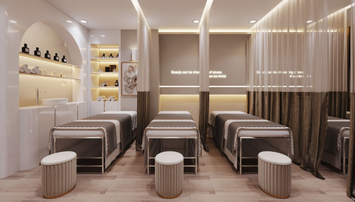 Thiết Kế Spa Hiện Đại, Tối Ưu Không Gian Và Chi Phí Đầu Tư 2 Không gian mở và thoáng đãng