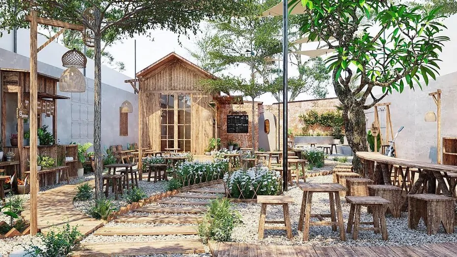 Tư Vấn Thiết Kế Quán Cà Phê Ngoài Trời Cho Mô Hình Kinh Doanh Xanh Và Bền Vững 3 Thiết kế quán cafe ngoài trời